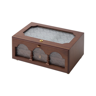 梵瀚 木制带锁首饰盒复古轻奢高颜值珠宝饰品收纳盒新婚结婚礼物