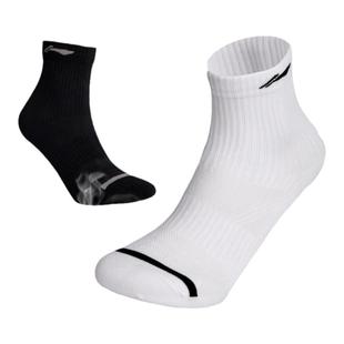 李宁袜子男款休闲运动袜夏季吸汗透气跑步袜羽毛球袜女士中筒棉袜
