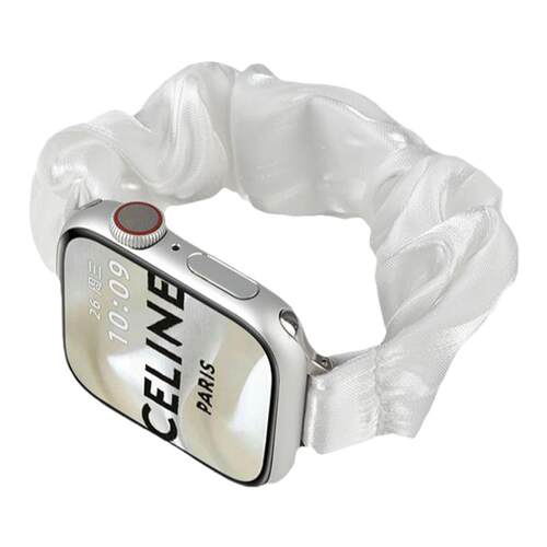 适用苹果applewatch10/8/9/7/6代手表带se单圈大肠发圈创意女腕带尼龙iwatch11/9小清新ultra弹力s10替换带