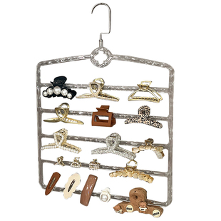 鲨鱼夹收纳神器壁挂式卫生间挂发箍抓夹展示架头饰整理发饰收纳