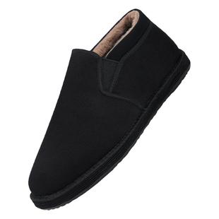 老北京布鞋男棉鞋千层底冬季保暖加绒中老年传统黑底布鞋防滑高帮