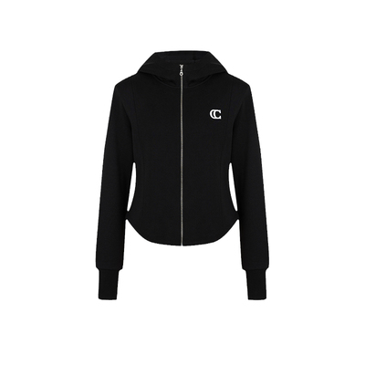 CavalliClass修身刺绣连帽外套