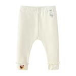 巴拉巴拉童装宝宝裤子女童婴儿打底裤翻脚口设计精致绣花可爱萌趣