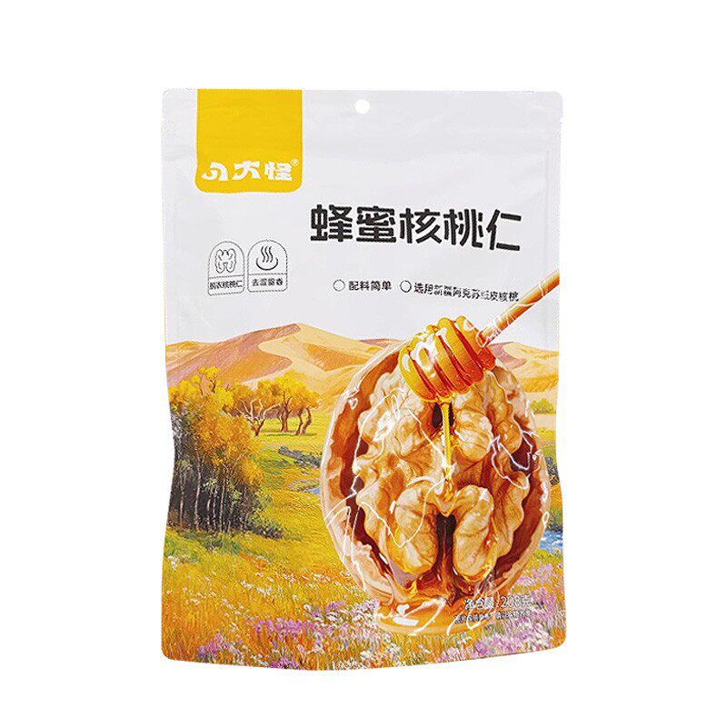 八大怪蜂蜜核桃仁208g包邮新疆特产去皮核桃仁独立包装休闲零食