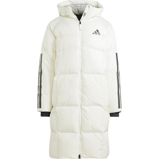 Adidas/阿迪达斯官方正品LONG DOWN男士保暖运动连帽羽绒服JG3838