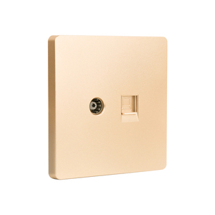 86型五类六类千兆宽带网络单双控网线插座面板电脑电视TV电话工程