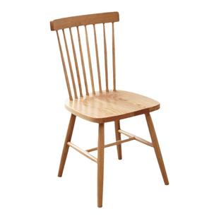 椅子实木靠背椅北欧温莎椅简约饭店咖啡厅原木设计家用书桌餐桌椅