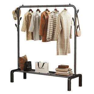 晾衣架落地阳台家用挂衣架卧室内宿舍出租房简易衣帽架子晾晒衣杆