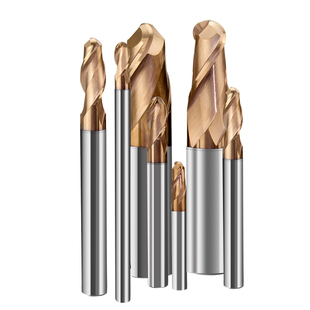 62度2刃钨钢铣刀合金涂层圆头球形立铣刀加长球头铣刀R0.5-10mm