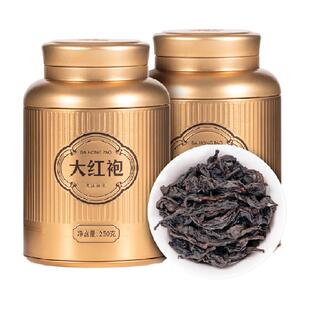 华源特级武夷山大红袍 岩茶乌龙茶茶叶金色大圆罐装