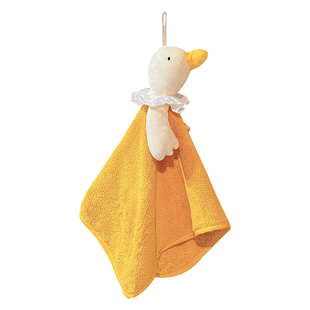 擦手巾挂式可爱高颜值加厚珊瑚绒毛巾吸水不掉毛厨房卫生间擦手布