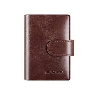 卡包男士真皮班亚奴大容量多卡位防消磁信用卡片包小巧透明驾驶证