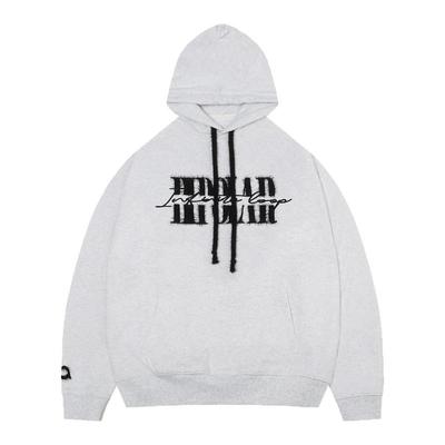 BIPOLAR长毛提花绣连帽卫衣