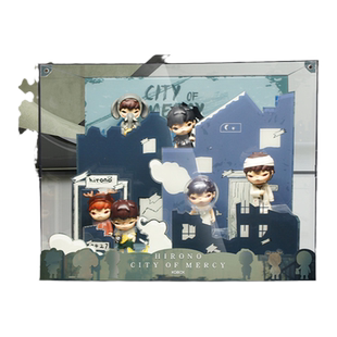 KGBOX泡泡玛特MOLLY场景宽恕之城亚克力展示盒模型防尘罩透明积木