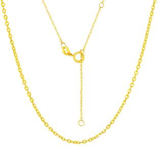 赛菲尔18K金项链玫瑰金K白K黄金o字链时尚百搭吊坠时尚金链送礼