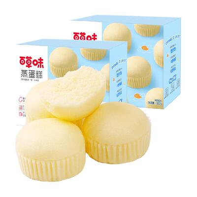 百草味蒸蛋糕500g面包早餐