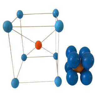 钠晶胞模型晶体结构球棍比例双色球高中化学大型体心立方堆积教具