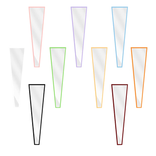 彩色边框单支袋鲜花单支袋花束包装袋opp透明袋子ins花艺包装袋