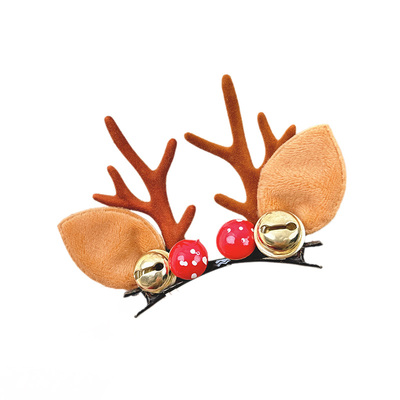 圣诞头饰鹿角发夹女森系装扮麋鹿