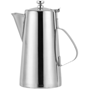 加厚不锈钢凉水壶平盖冷水壶饭店茶壶长嘴加汤壶果汁扎壶大容量壶