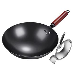 章丘炒菜锅传统铁锅官方旗舰老式炒锅家用不粘锅无涂层燃气灶适用