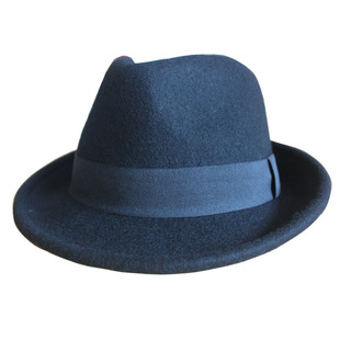 2025秋冬独家定制儿童羊毛礼帽男童女童英伦爵士帽男宝宝周岁帽子