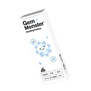【硅水凝胶】GemMonster琦洛丽隐形眼镜日抛2片高透氧透明片明基