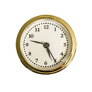 直径61mm石英钟头diy厨房小摆件钟配件纽扣电池小巧迷你跳秒钟胆