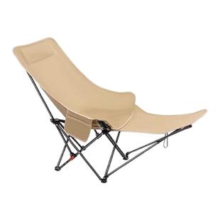 躺椅户外折叠椅便携月亮椅沙滩露营椅子可调节办公室午睡午休凳子