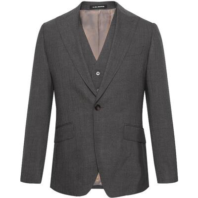 利郎官方肌理条纹含马甲西服套装