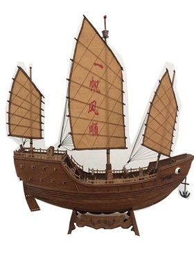 实木福船战船宝船办公室中国帆船