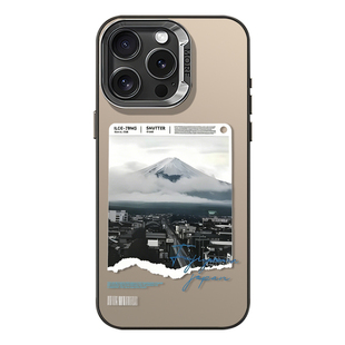 富士山下适用苹果17promax手机壳iPhone16雪山15风景13日系14潮牌11超火12mini新款xr高级感xs彩银8plus男7p