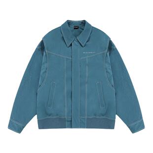 BJHG不计后果内啡肽工装夹克外套男款春季美式复古宽松情侣皮衣女