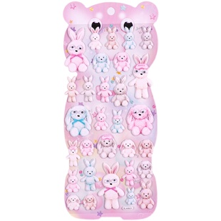 3D晃动眼睛贴纸小猫兔子小熊可爱卡通摇晃眼珠子立体贴画儿童手工