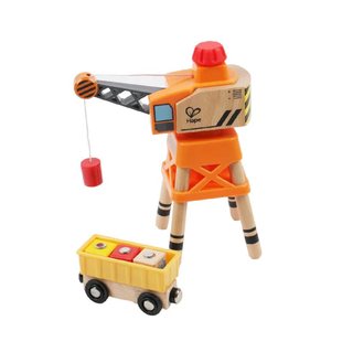 道闸车厢兼容宜家HAPE木质轨道木制磁性小火卡车套装儿童情景玩具