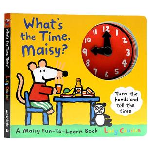 现货小鼠波波英文绘本 现在几点了 英文原版 What is the Time Maisy 大开本时钟书纸板书 趣味玩具书 幼儿启蒙认知早教英语游戏书