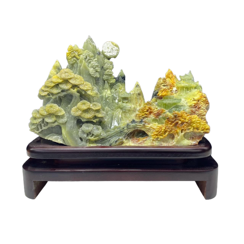 岫玉山水摆件链接里有多款