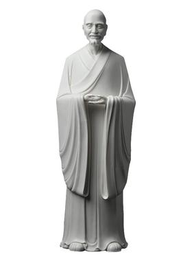 戴玉堂陶瓷摆件《弘一法师站立像》林建平德化白瓷客厅家居饰品