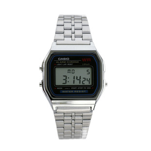 卡西欧CASIO A159WA-N1 复古方块七年电力带闹钟秒表防水电子手表