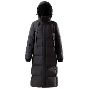 2025冬季新款男女长款过膝加厚羽绒服情侣款户外北方抗寒90白鸭绒