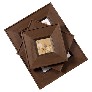 法式实木画框中古风摆台相框空框方形油画外框挂墙装裱框定制尺寸