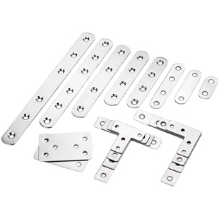 不锈钢连接件一字型角码直角支架固定器LT型铁片家具加厚角铁托架