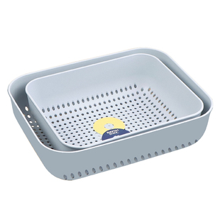 方形箩筐洗菜盆塑料沥水篮洗菜篓子加厚水果漏筛麻辣烫小吃篮商用