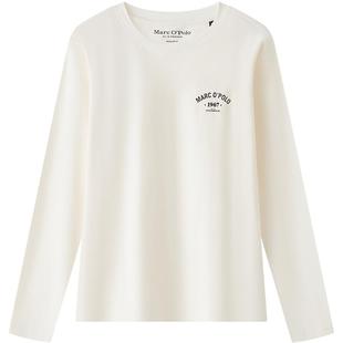 Marc O'Polo/MOP25冬季新款经典版型小logo花体印花纯棉长袖T恤男