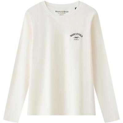 Marc O'Polo/MOP25冬季新款经典版型小logo花体印花纯棉长袖T恤男
