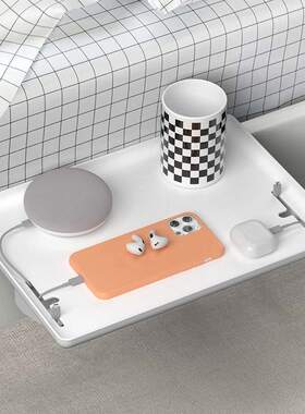 新品 Bedside Shelf for Bed床边置物架夹床边手机置物托盘床头收