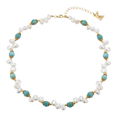 KREAM 天然 天河石珍珠项链男女轻奢小众设计复古锁骨链嘻哈潮流