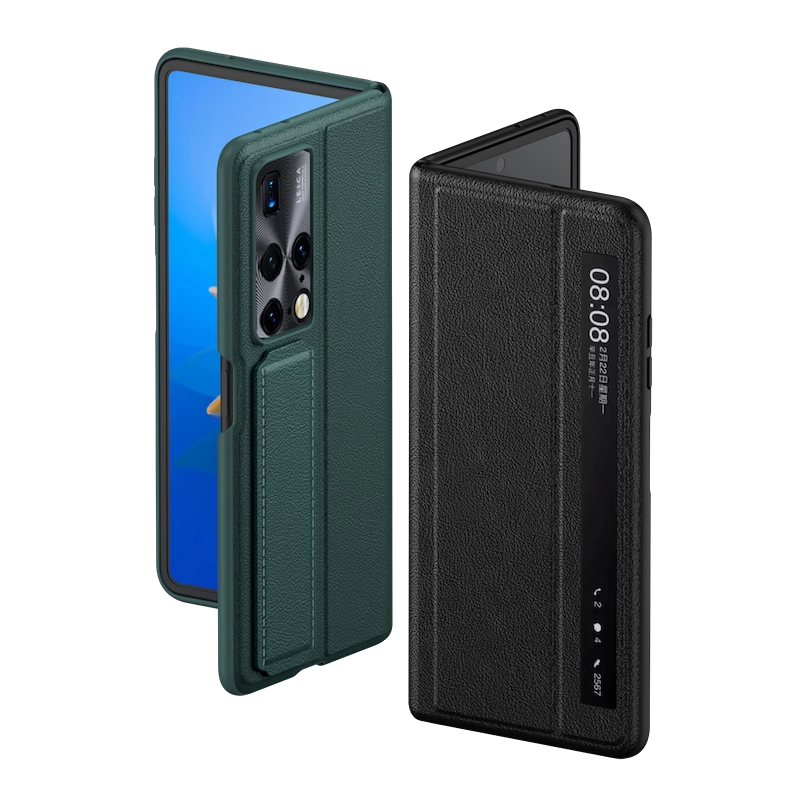 【官方正品】皮皮壳适用于华为x2手机壳真皮折叠屏全包翻盖皮套手机套磁吸防摔高档商务头层牛皮保护套