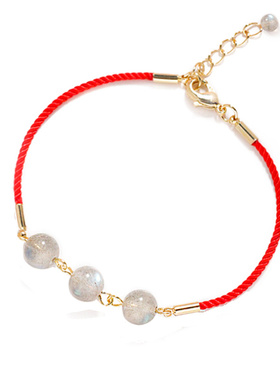 轻奢小众精致虎年石榴石红绳手链