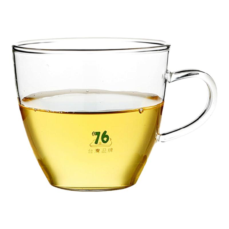 台湾76茶具小杯子 带把玻璃小茶杯 耐高温透明喝花茶功夫品茗杯